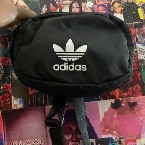 Black and White Adidas Fanny Pack Bag.